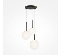 Luminosa Lighting Luminosa Maytoni Basic Form Modern 3 Light Cluster Pendant Ceiling Light Matt Black E14