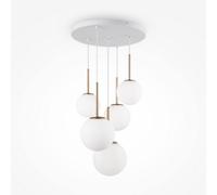 Luminosa Lighting Luminosa Maytoni Basic Form Modern 5 Light Cluster Pendant Ceiling Light Gold E14