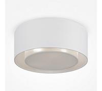Luminosa Lighting Luminosa Maytoni Bergamo Modern 3 Light Cylindrical Ceiling Light White, Transparent And White Shade, E27