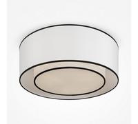 Luminosa Lighting Luminosa Maytoni Bergamo Modern 3 Light Cylindrical Ceiling Light White, White And Black Shade, E27