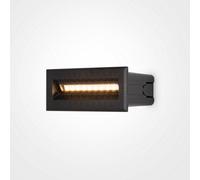 Luminosa Lighting Luminosa Maytoni Bosca Outdoor Recessed Wall Lamp Black, 13.7Cm, 3000K Ip65
