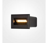 Luminosa Lighting Luminosa Maytoni Bosca Outdoor Recessed Wall Lamp Black, 8.4Cm, 3000K Ip65