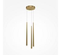 Luminosa Lighting Luminosa Maytoni Cascade Modern 3 Light Cluster Pendant Ceiling Light Brass Integrated Led 4000K