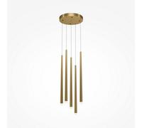 Luminosa Lighting Luminosa Maytoni Cascade Modern 5 Light Cluster Pendant Ceiling Light Brass Integrated Led 4000K