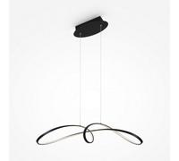 Luminosa Lighting Luminosa Maytoni Curve Modern Integrated Led Pendant Ceiling Light Black 4000K