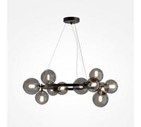 Luminosa Lighting Luminosa Maytoni Dallas Modern 1 Globe Pendant Ceiling Light Black, Smoky Shade, G9