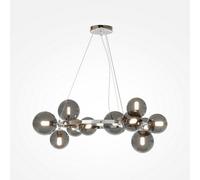 Luminosa Lighting Luminosa Maytoni Dallas Modern 1 Globe Pendant Ceiling Light Chrome, Smoky Shade, G9