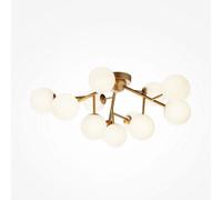 Luminosa Lighting Luminosa Maytoni Dallas Modern 12 Light Globe Ceiling Light Gold, Cognac Shade, G9