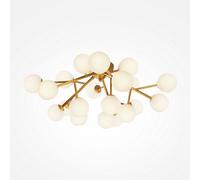 Luminosa Lighting Luminosa Maytoni Dallas Modern 20 Light Globe Ceiling Light Gold, Cognac Shade, G9