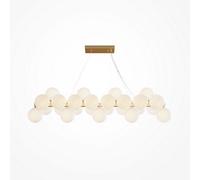 Luminosa Lighting Luminosa Maytoni Dallas Modern 25 Light Bar Pendant Ceiling Light Gold, Matte White Shade, G9