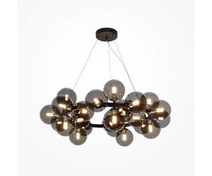 Luminosa Lighting Luminosa Maytoni Dallas Modern 25 Light Globe Pendant Ceiling Light Black, Smoky Shade, G9