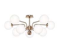 Maytoni Erich ceiling light, 10-bulb, brass-coloured