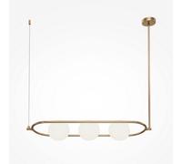 Luminosa Lighting Luminosa Maytoni Erich Modern 3 Light Globe Pendant Ceiling Light Brass E14