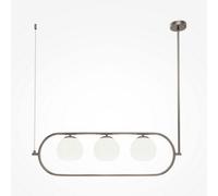 Luminosa Lighting Luminosa Maytoni Erich Modern 3 Light Globe Pendant Ceiling Light Nickel E14