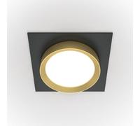 Luminosa Lighting Luminosa Maytoni Hoop Square Recessed Downlight Black, Gold Gx53