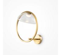 Luminosa Lighting Luminosa Maytoni Lunare I Modern Integrated Led Wall Lamp Brass 3000K