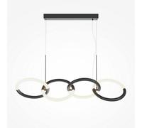 Luminosa Lighting Luminosa Maytoni Node Modern 4 Light Bar Pendant Ceiling Light Black Integrated Led 3000K