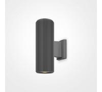 Luminosa Lighting Luminosa Maytoni Rando 2 Light Outdoor Up Down Wall Lamp Grey E27 Ip54