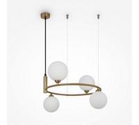 Luminosa Lighting Luminosa Maytoni Ring Modern 4 Light Globe Pendant Ceiling Light Brass G9