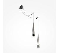 Luminosa Lighting Luminosa Maytoni Sintesi Modern 2 Light Wall Lamp Chrome 3000K
