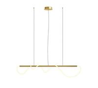 Luminosa Lighting Luminosa Maytoni Tau Modern Bar Pendant Ceiling Light Gold, 140Cm Integrated Led 3000K