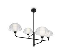 Luminosa Lighting Luminosa Memory Modern Multi Arm Pendant Ceiling Light Black 4Xe14 Glass Shade