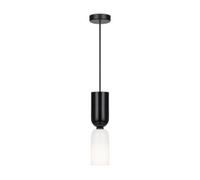 Luminosa Lighting Luminosa Memory Modern Slim Pendant Ceiling Light Black 1Xe14 White, Black Shade