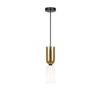 Luminosa Lighting Luminosa Memory Modern Slim Pendant Ceiling Light Black 1Xe14 White, Gold Shade
