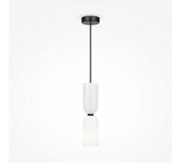 Luminosa Lighting Luminosa Memory Modern Slim Pendant Ceiling Light Black 1Xe14 White Shade