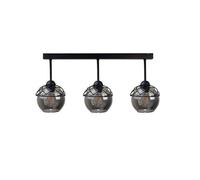 Luminosa Lighting Luminosa Mera Semi Flush Light Black, 60Cm, 3X E27