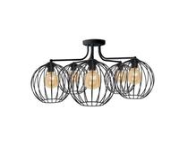 Luminosa Lighting Luminosa Mercure Multi Arm Semi Flush Ceiling Light Black 75Cm