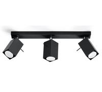 Luminosa Lighting Luminosa Merida 3 Light Spotlight Bar Black, Gu10