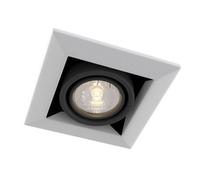 Luminosa Lighting Luminosa Metal Modern Recessed Square Downlight White, 1 Light, Gu10