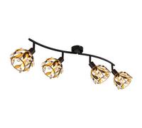 Luminosa Lighting Luminosa Mika Ceiling Spotlight Bar Matt Black 4X E14
