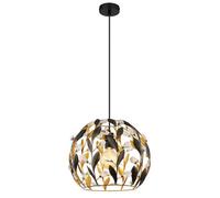 Luminosa Lighting Luminosa Mika Wire Frame Pendant Ceiling Light Matt Black 1X E27