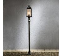 Luminosa Lighting Luminosa Milano Outdoor Modern Single Bollard Post Black, Silver With Motion Sensor, Ip43