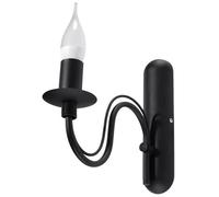 Luminosa Lighting Luminosa Minerwa 1 Light Candle Candle Wall Light Black, E14