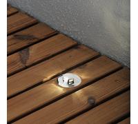 Luminosa Lighting Luminosa Mini Led Outdoor 12V System G4 Chrome Recessed Ground Light Spot Set Of 6 - Transformer Included, Ip44