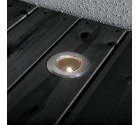 Luminosa Lighting Luminosa Mini Led Outdoor 12V System G4 Stainless Steel Recessed Ground Light Spot Set Of 3 - Transformer Included, Ip44