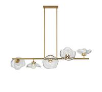 Luminosa Lighting Luminosa Miracle Modern Bar Pendant Ceiling Light Brass 5Xg9 Glass Shade