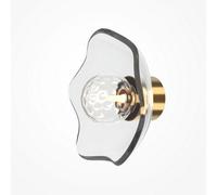 Luminosa Lighting Luminosa Miracle Modern Wall Lamp Brass 1Xg9 Glass Shade
