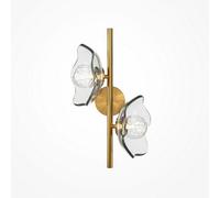 Luminosa Lighting Luminosa Miracle Modern Wall Lamp Brass 2Xg9 Glass Shade
