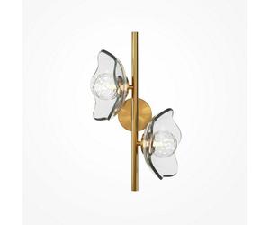 Luminosa Lighting Luminosa Miracle Modern Wall Lamp Brass 2Xg9 Glass Shade