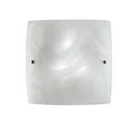 Luminosa Lighting Luminosa Miro 3 Light Patterned Glass Flush Ceiling Light White 40X40Cm