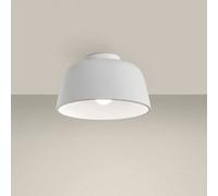 LEDS C4 Miso ÃÂ285mm Cylindrical Semi Flush Light Small White E27