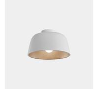 Luminosa Lighting Luminosa Miso 29Cm Bowl Semi Flush Ceiling Light White E27 15W
