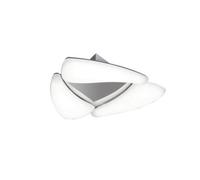 Luminosa Lighting Luminosa Mistral Flush Flush Ceiling 18W Led 3000K, 1620Lm, Polished Chrome, Frosted Acrylic