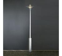Luminosa Lighting Luminosa Modena Outdoor Modern Pathway Lamp Post Galvanised Steel, Ip44