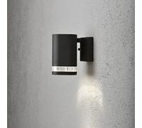 Luminosa Lighting Luminosa Modena Outdoor Modern Single Wall Light Black, Transparent, Ip44