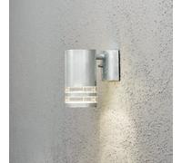 Luminosa Lighting Luminosa Modena Outdoor Modern Twin Ring Single Wall Light Galvanized Steel, Transparent, Ip44